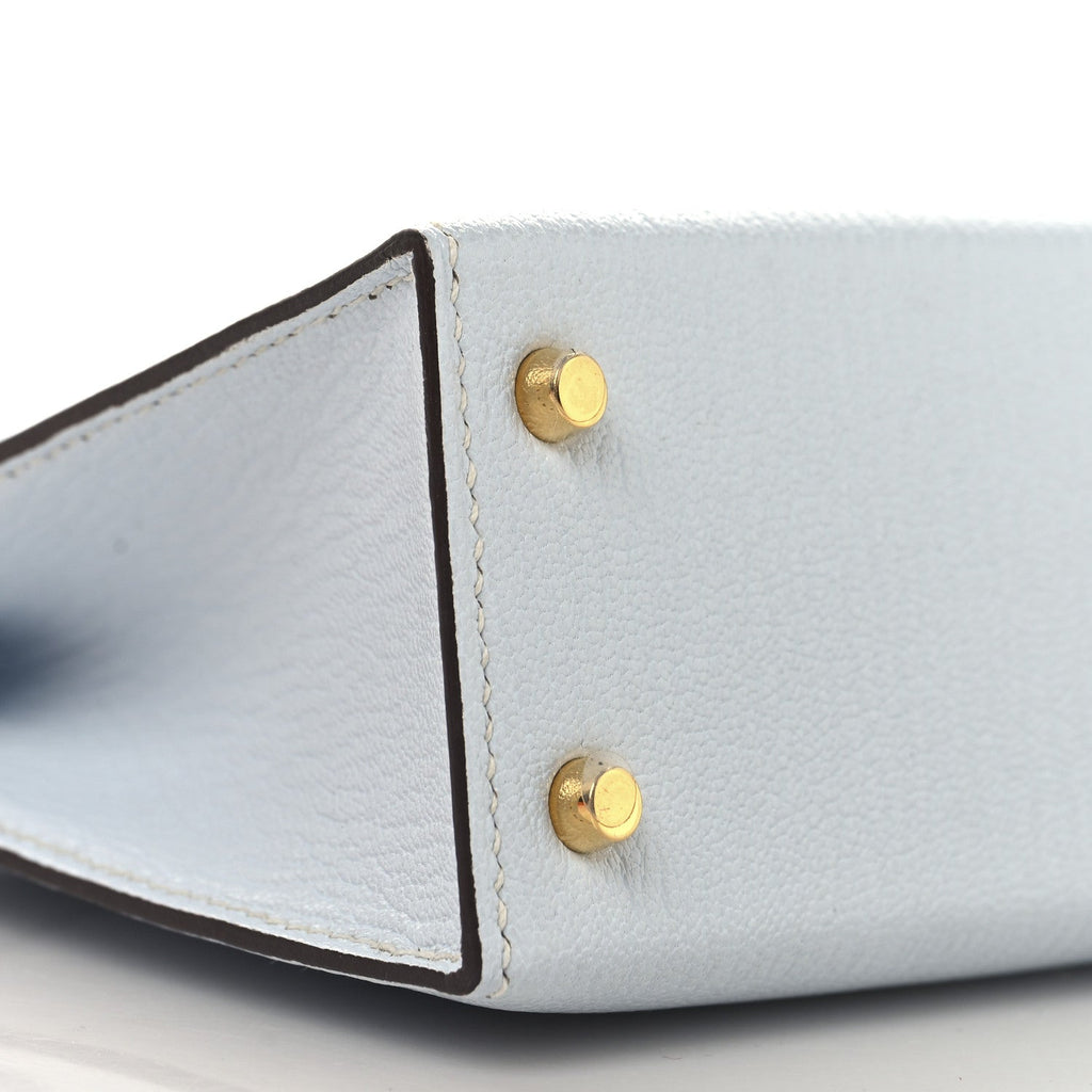 Chevre Mysore Mini Kelly Sellier 20 Bleu Brume Bleu Electrique