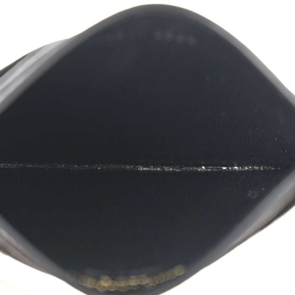 Grain De Poudre Matelasse Chevron Monogram Credit Card Case Black