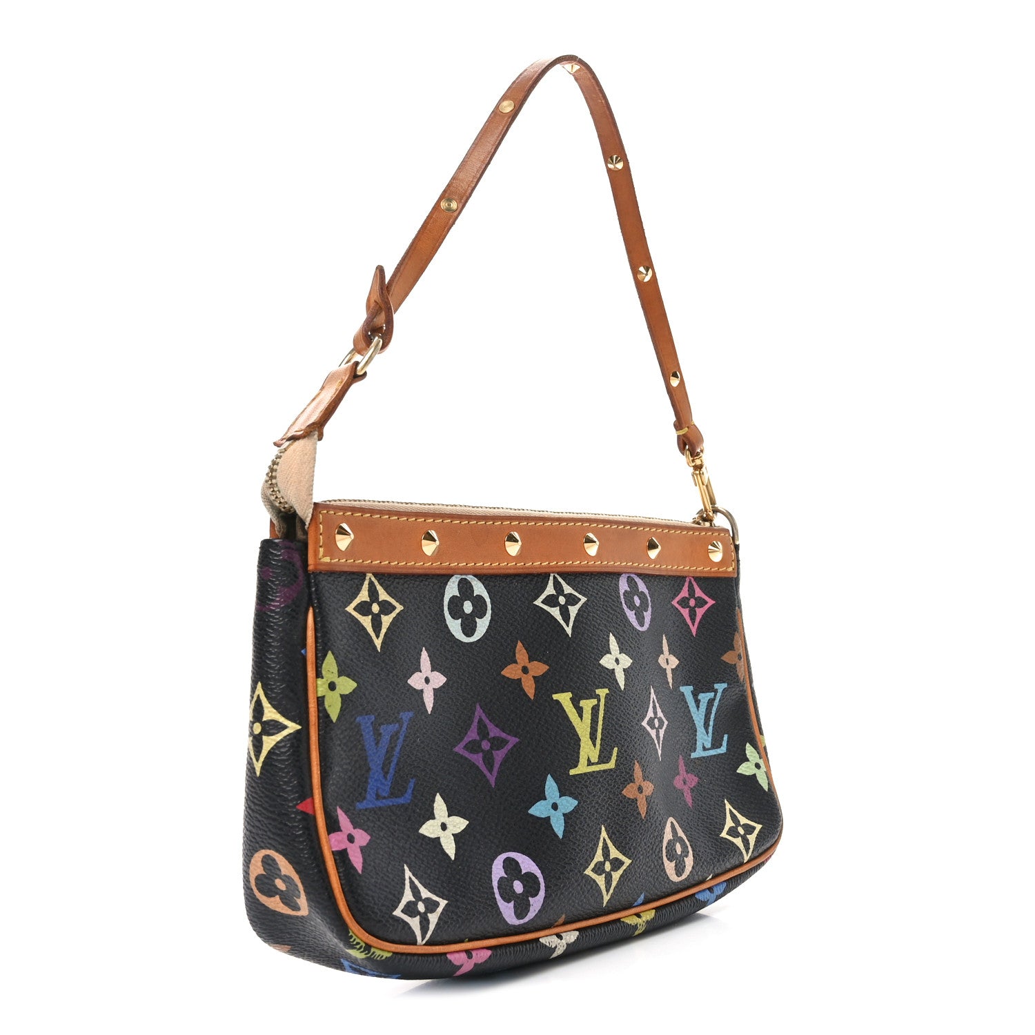 Monogram Multicolor Pochette Accessories Black