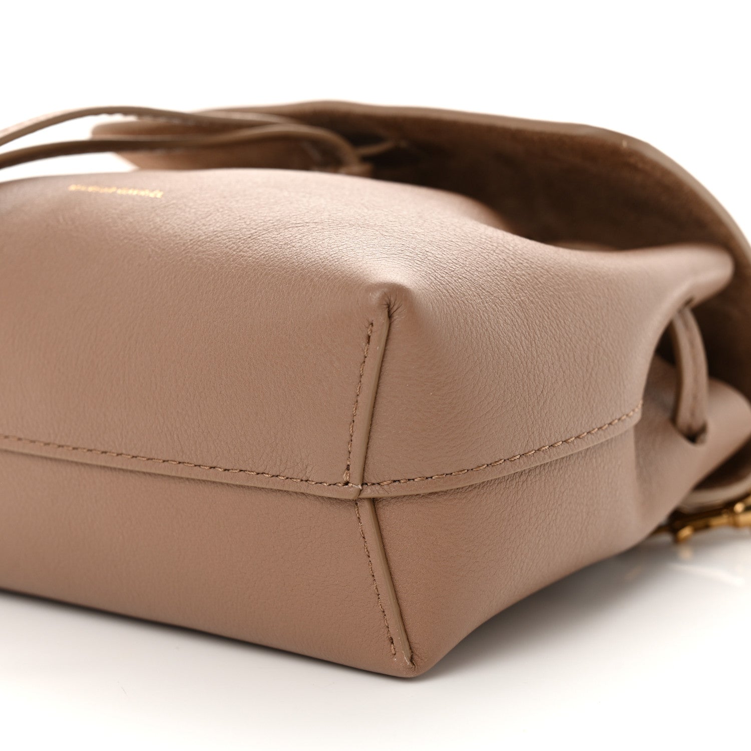 Calfskin Mini Soft Lady Bag Biscotto