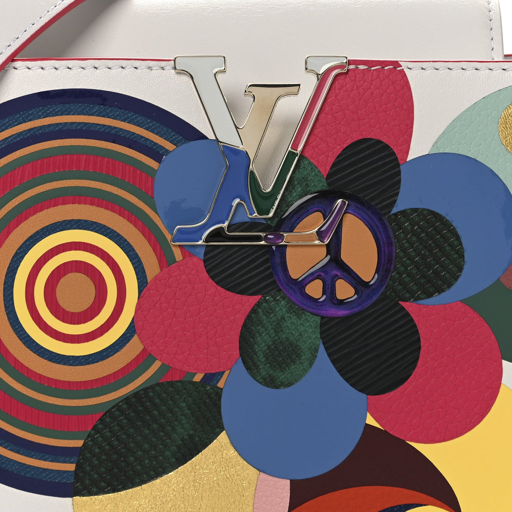 Lambskin Beatriz Milhazes Artycapucines PM White Multicolor