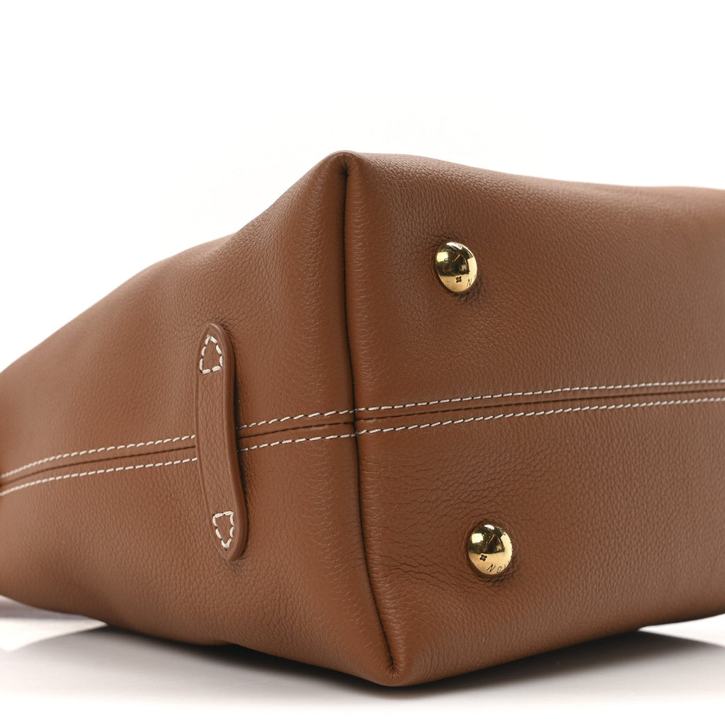 Grained Calfskin Low Key Hobo PM Cognac