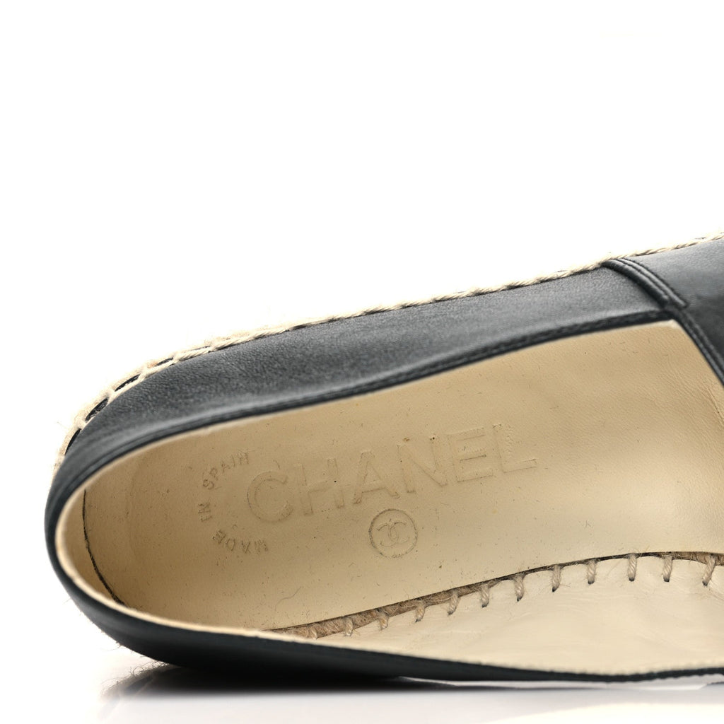 Lambskin CC Espadrilles 38 Black