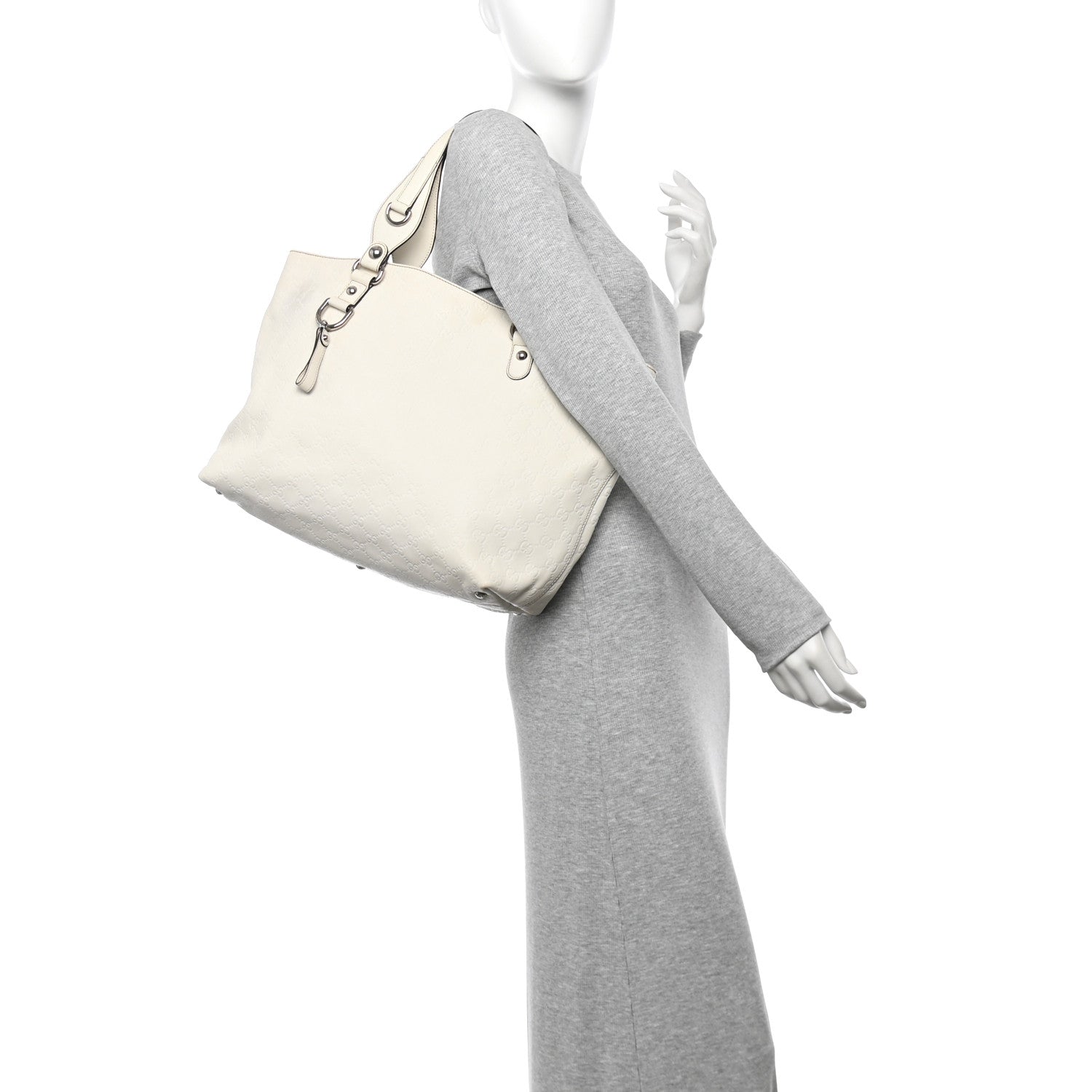 Guccissima Medium Icon Bit Tote Off White