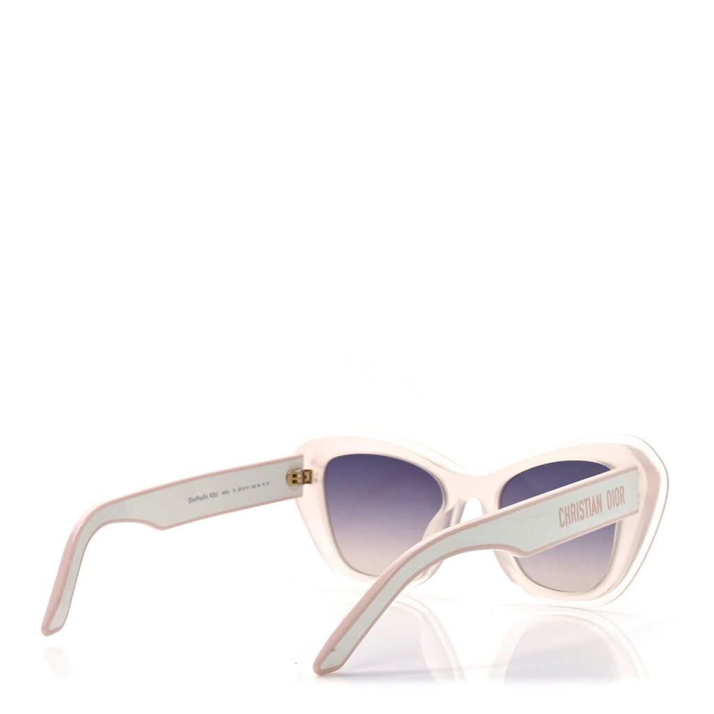 Diorpacific B3U Cat Eye Sunglasses White Pink