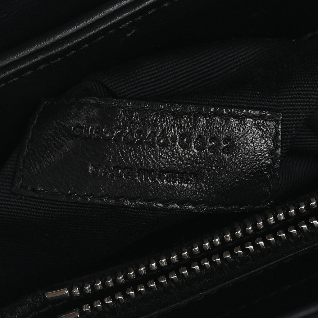 Calfskin Y Quilted Monogram Medium Loulou Chain Satchel Black