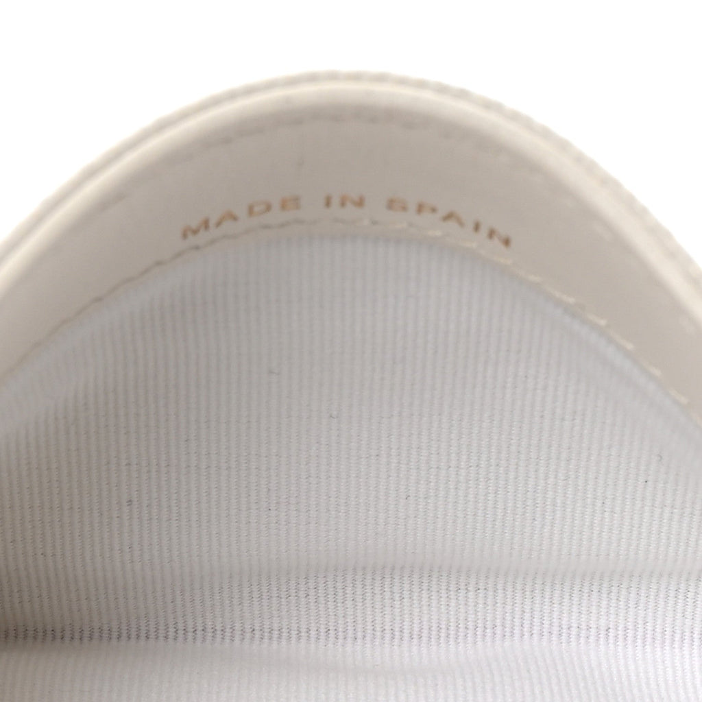 Caviar Quilted Card Holder White