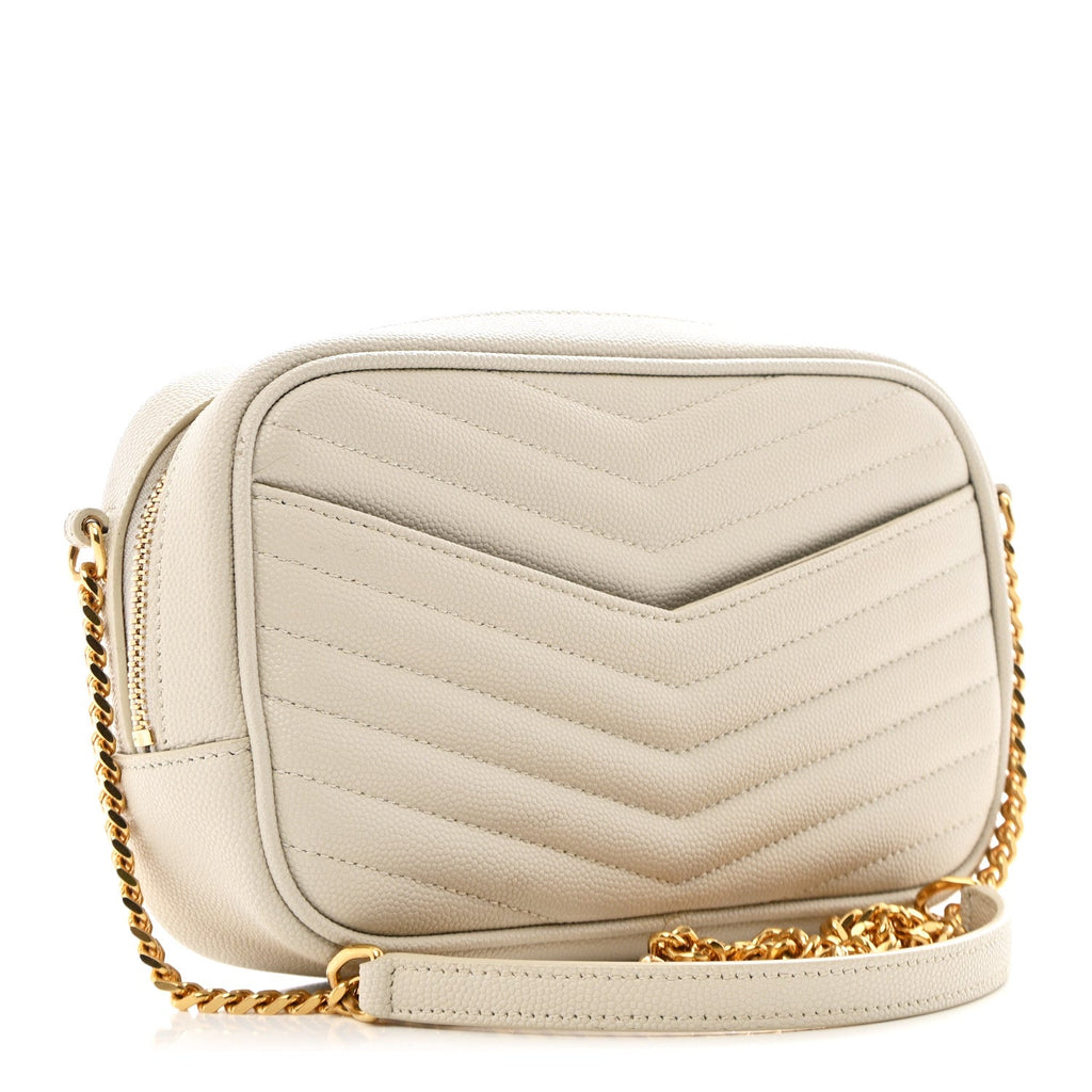 Grain De Poudre Matelasse Monogram Mini Lou Camera Bag Crema Soft