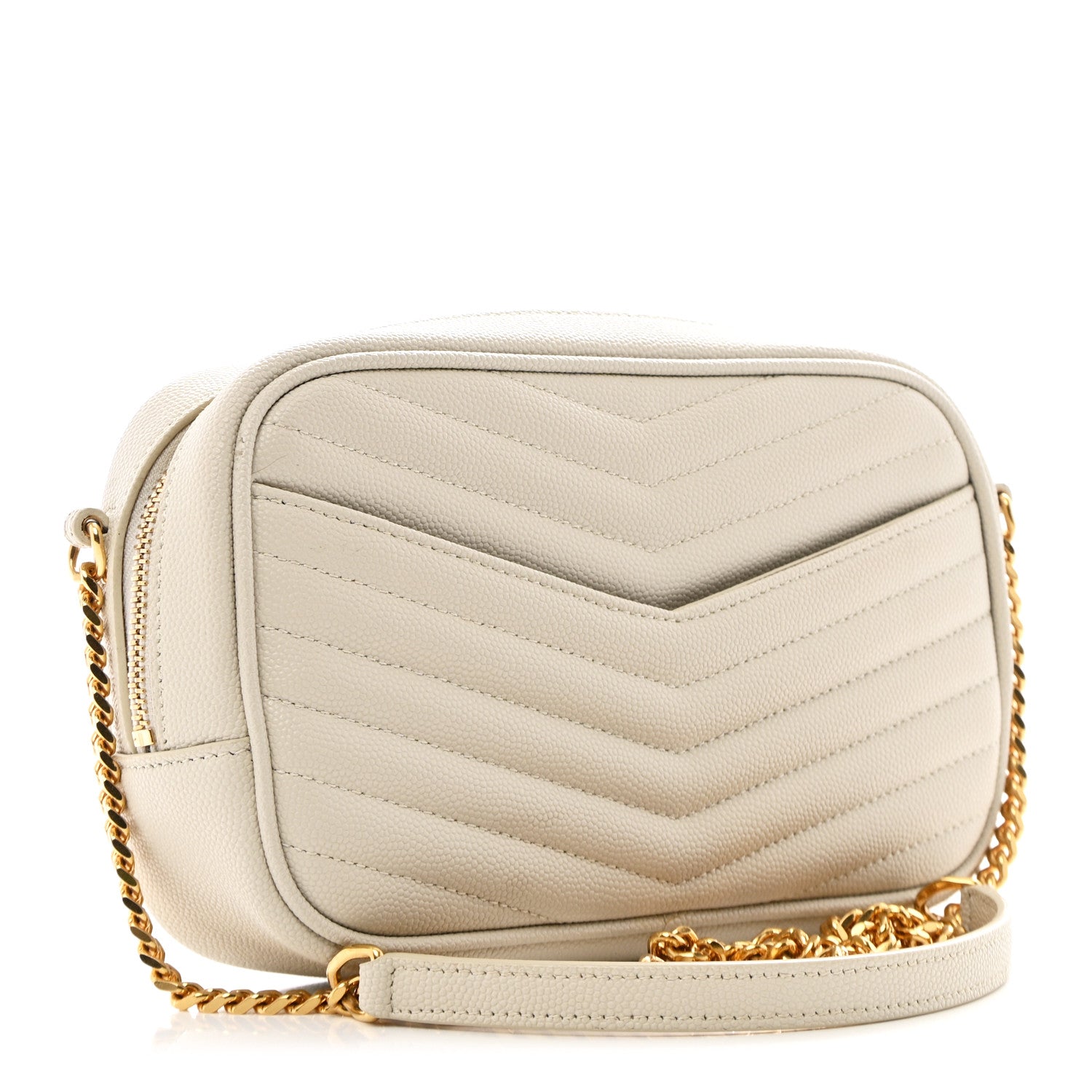 Grain De Poudre Matelasse Monogram Mini Lou Camera Bag Crema Soft