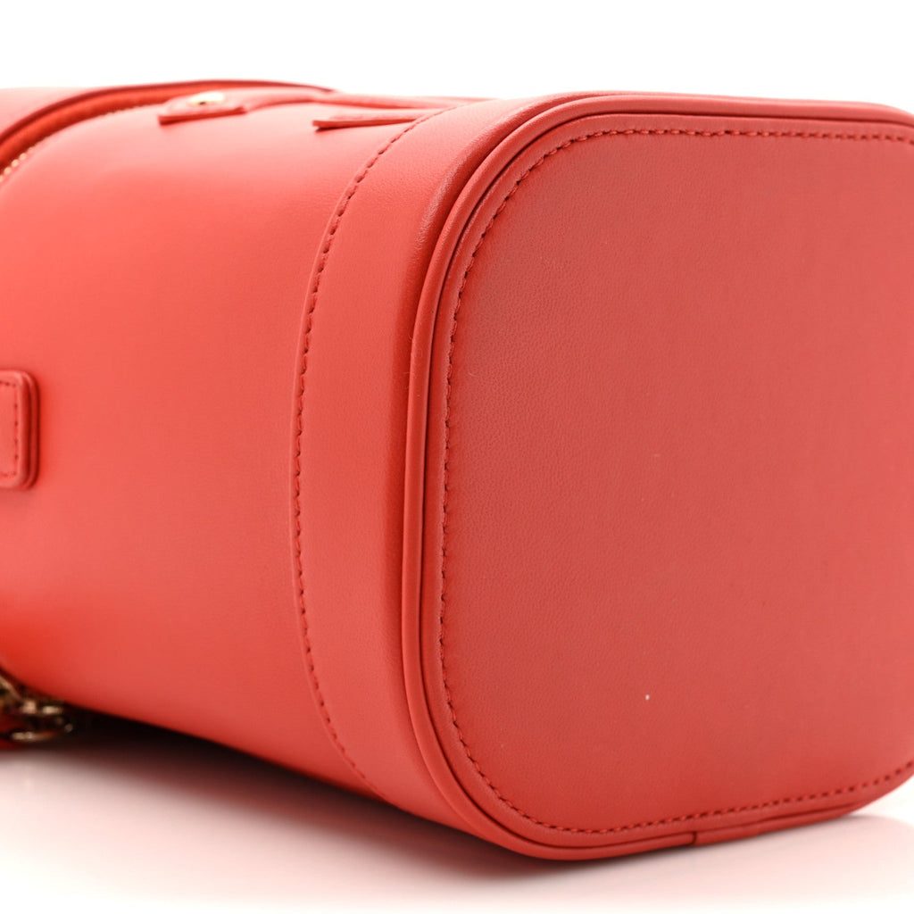 Lambskin Timeless Vanity Cosmetic Case Red