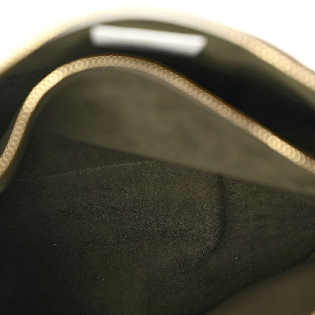 Lambskin Embossed Monogram Coussin PM Cream