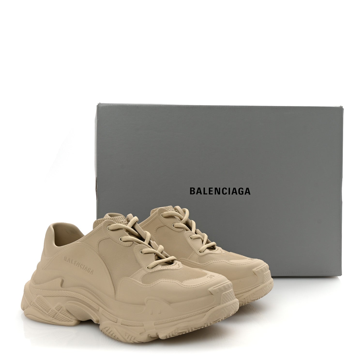 EVA Molded Womens Triple S Sneakers 39 Taupe