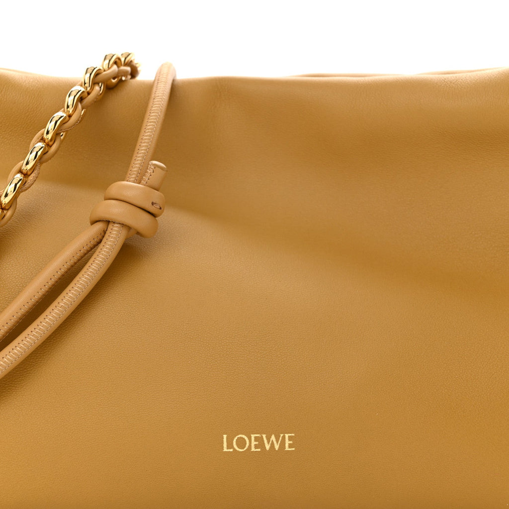 Mellow Nappa Donut Medium Chain Flamenco Knot Clutch Sahara