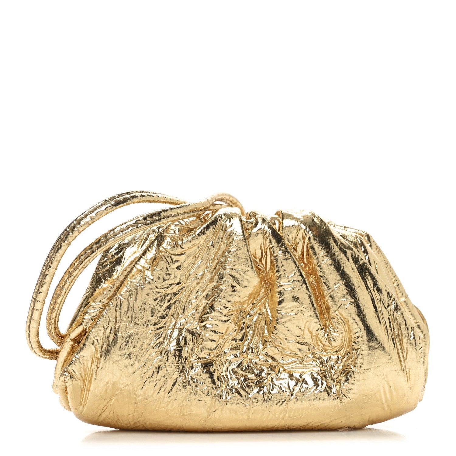 Metallic Crinkled Lambskin The Coin Purse Oro