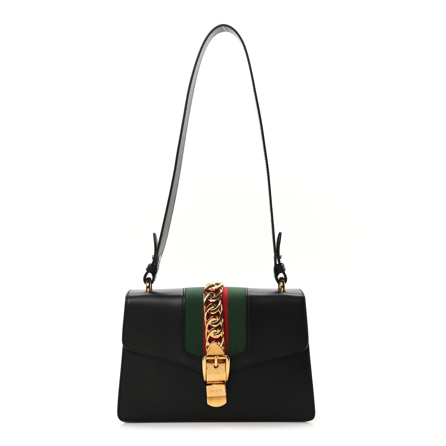 Calfskin Small Sylvie Shoulder Bag Black