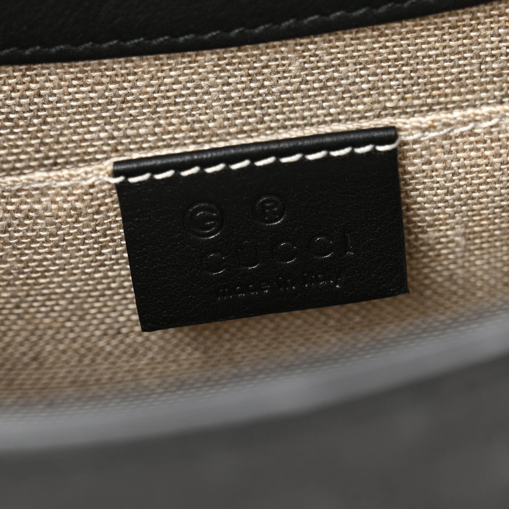 Microguccissima Medium Emily Chain Shoulder Bag Black