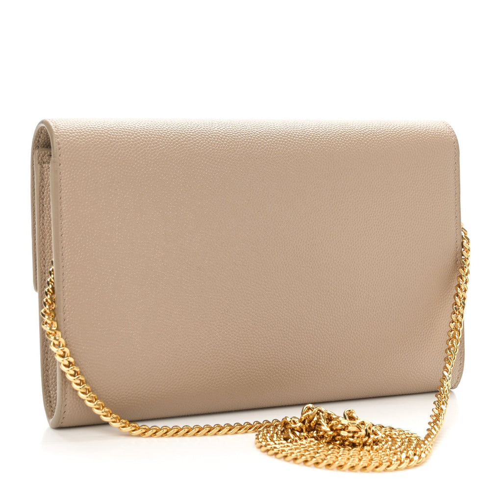 Grain De Poudre Monogram Uptown Chain Wallet Taupe