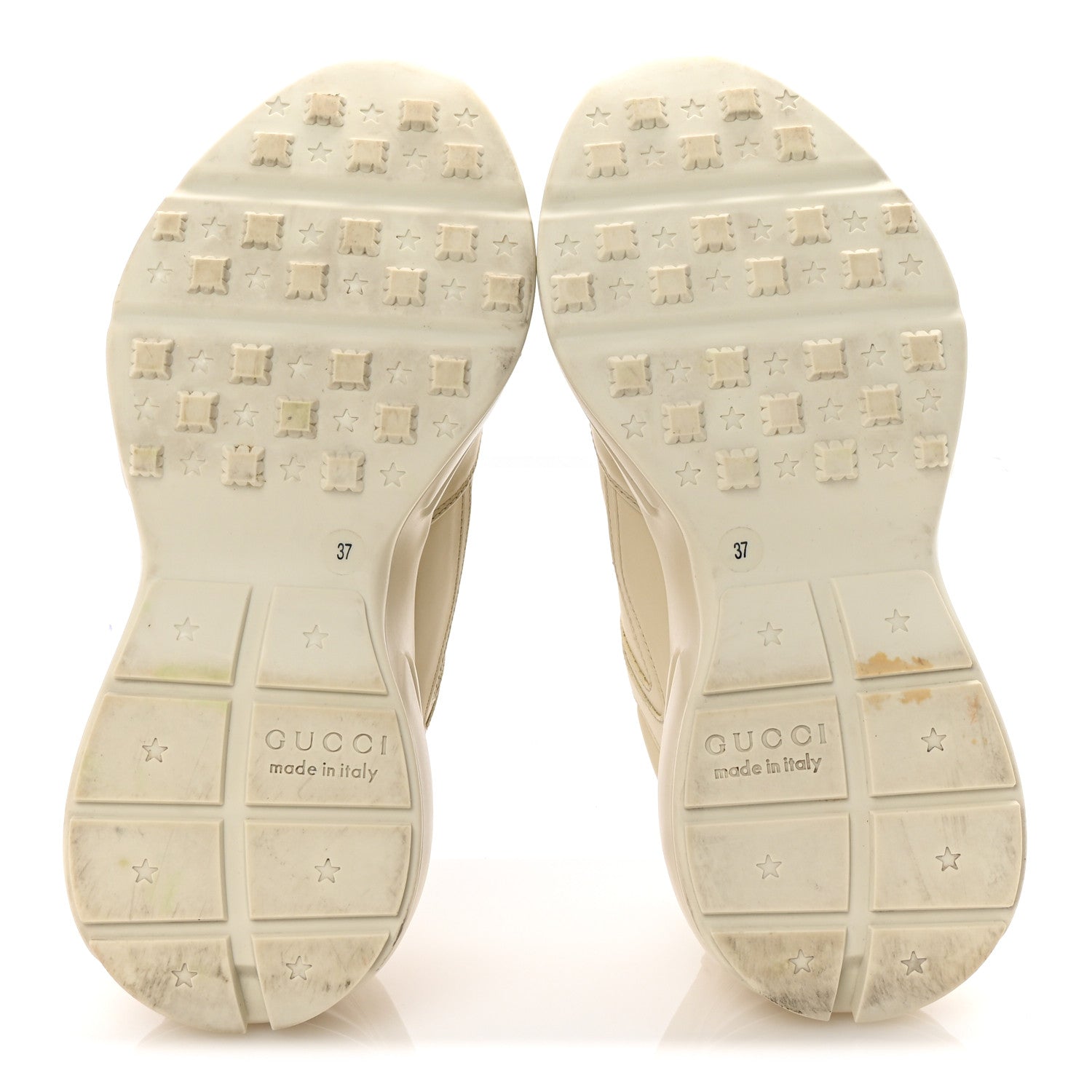 Calfskin Logo Womens Rhyton Sneakers 37 Ivory