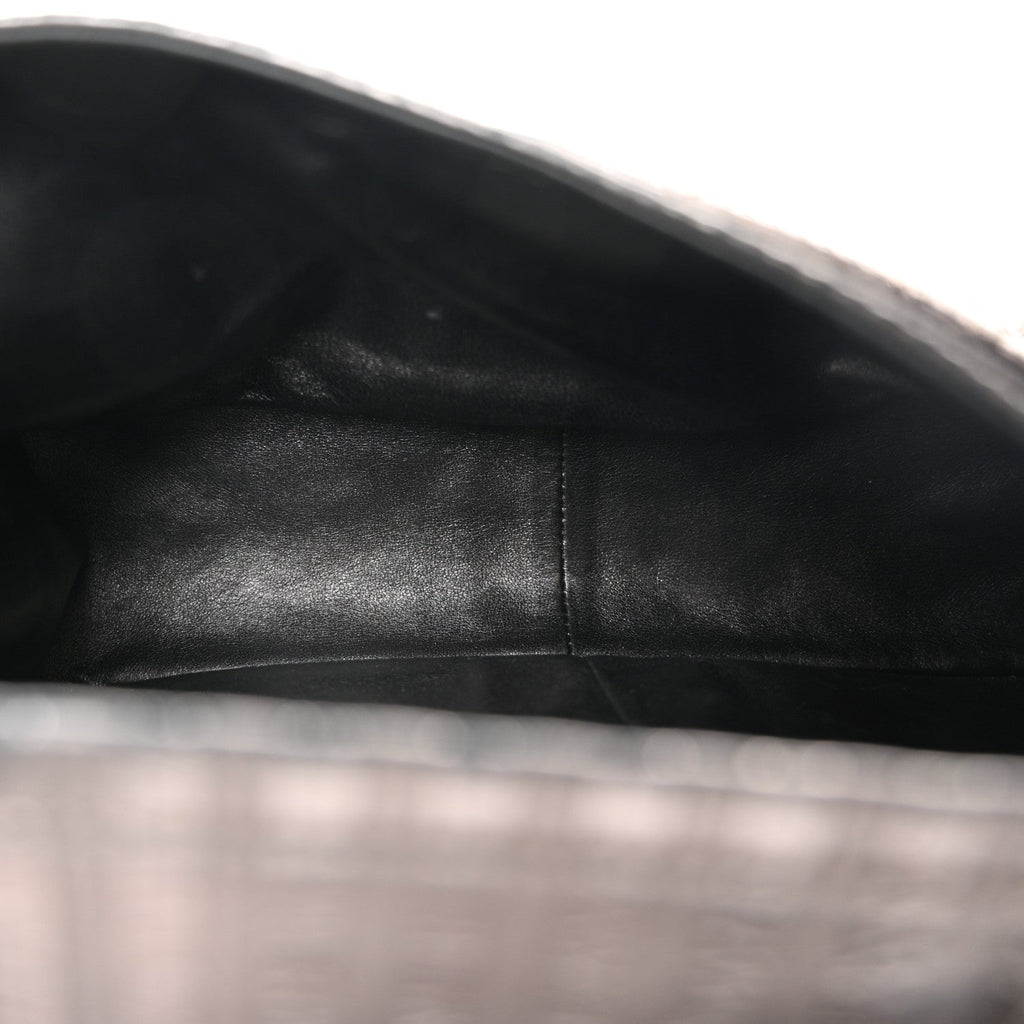 Metallic Calfskin Striped 2.55 Reissue 226 Flap Dark Silver