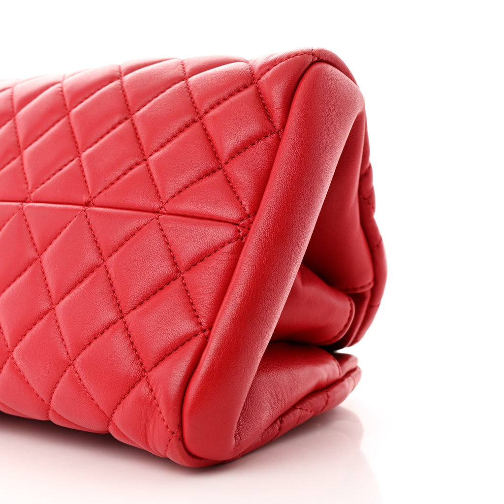 Lambskin Quilted Medium Just Mademoiselle Red
