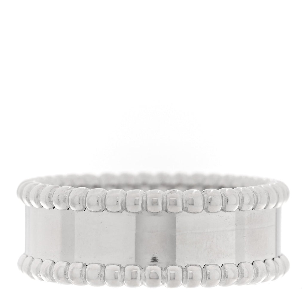 18K White Gold Perlee Signature Ring 57 8