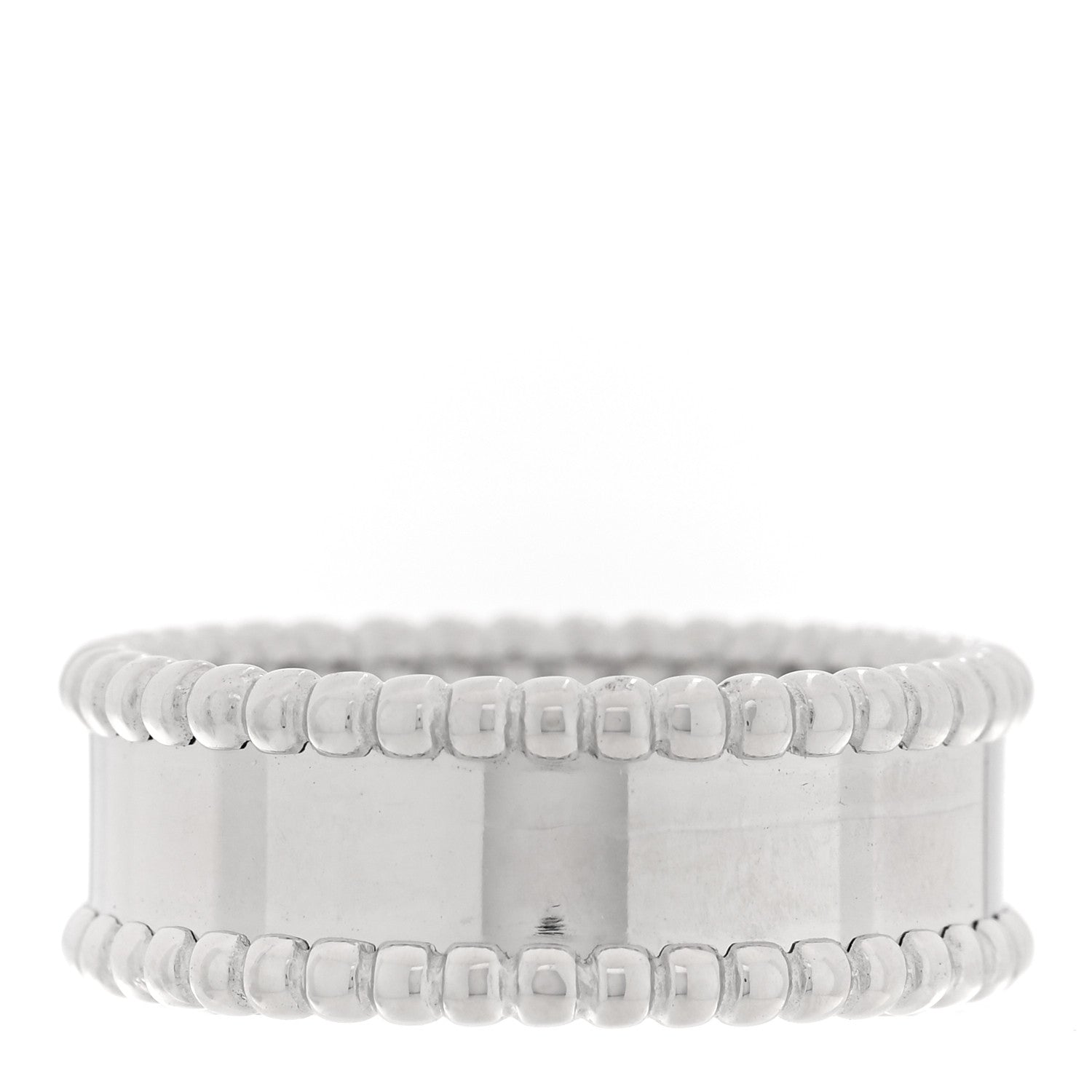 18K White Gold Perlee Signature Ring 57 8