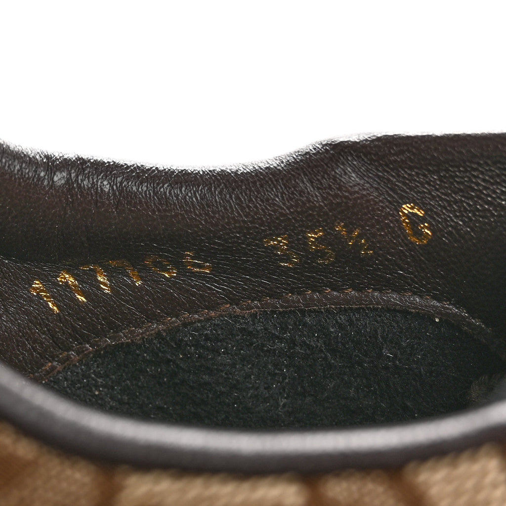 GG Monogram Suede Vintage Web Womens Sneakers 35.5 Dark Chestnut