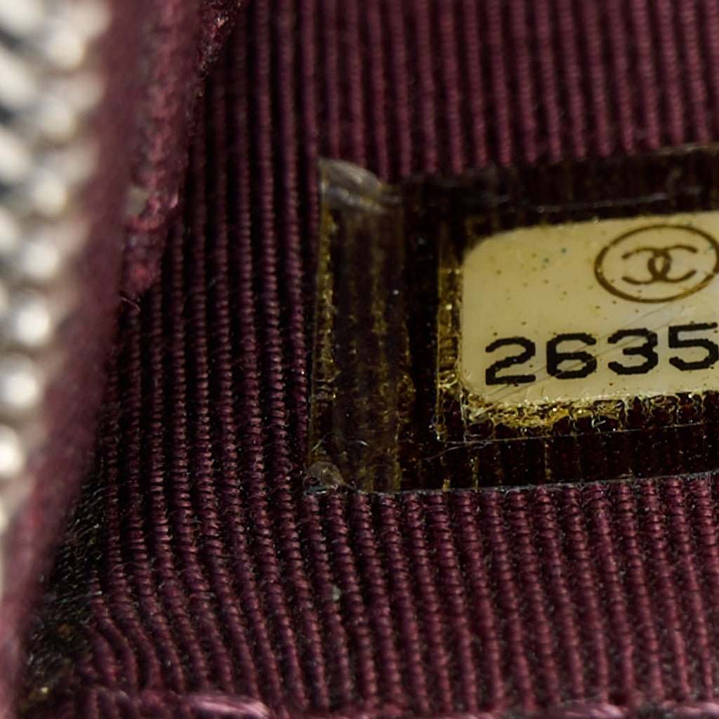 Caviar Quilted Classic Zip Pouch Black