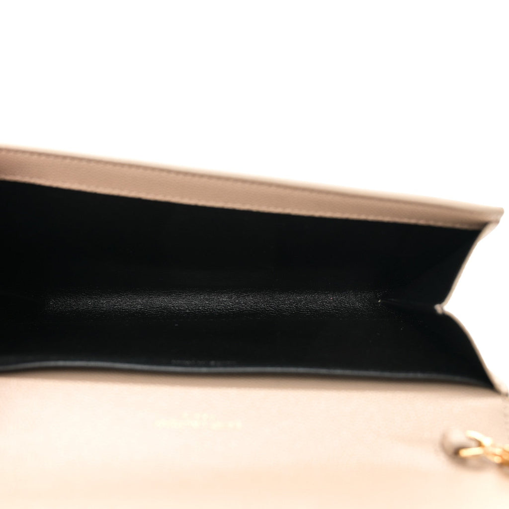 Grain De Poudre Monogram Uptown Chain Wallet Taupe