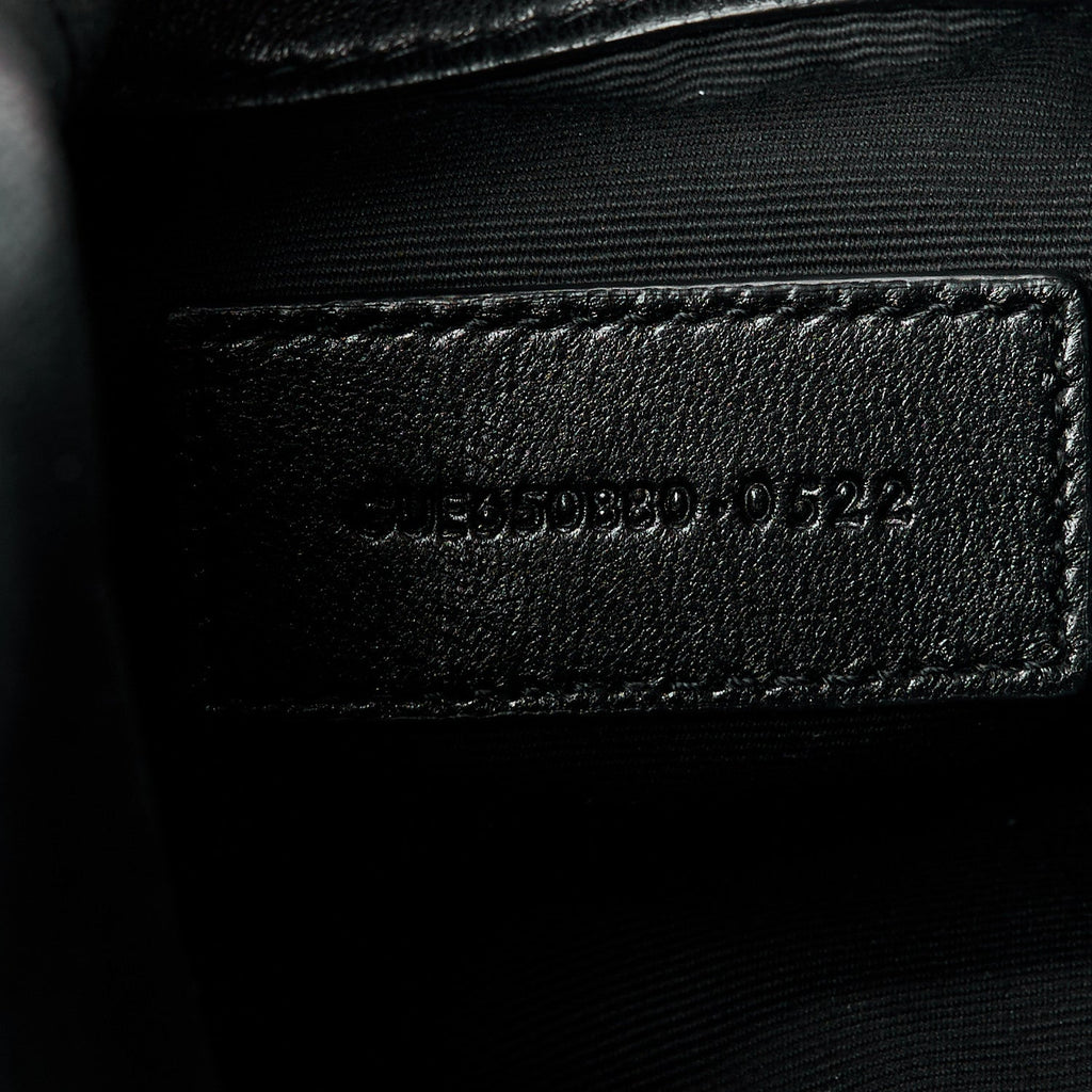 Lambskin Monogram Loulou Puffer Pouch Clutch Black