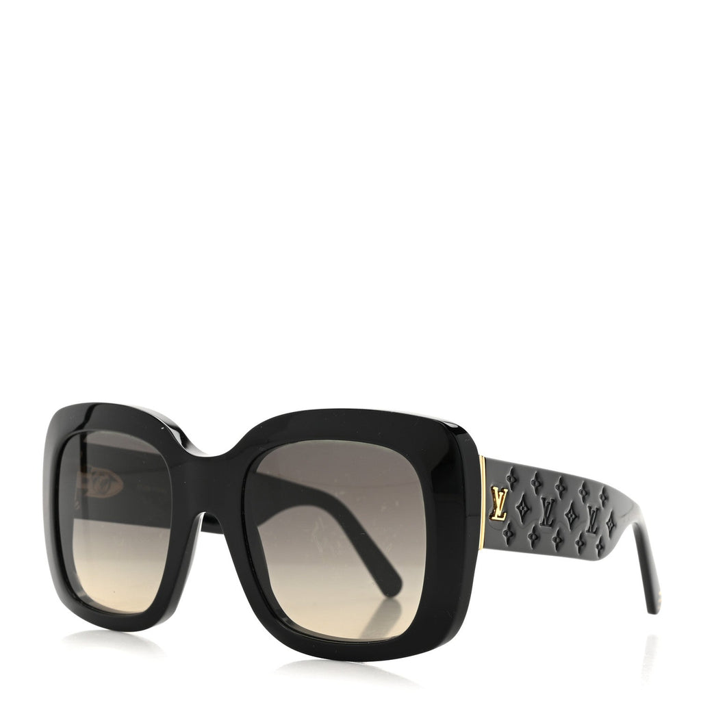 Acetate LV Empreinte Square Sunglasses Z1611W Black