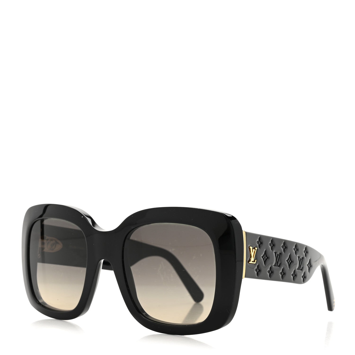 Acetate LV Empreinte Square Sunglasses Z1611W Black