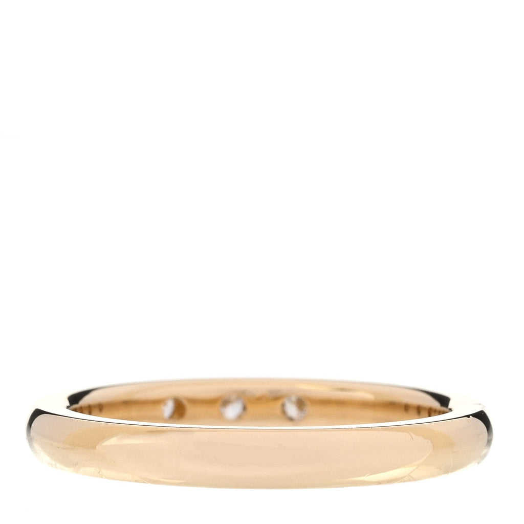 18K Yellow Gold Diamond Elsa Peretti Stacking Band Ring 54 6.75