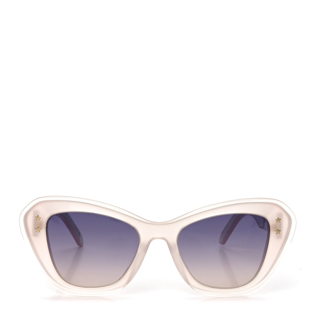 Diorpacific B3U Cat Eye Sunglasses White Pink