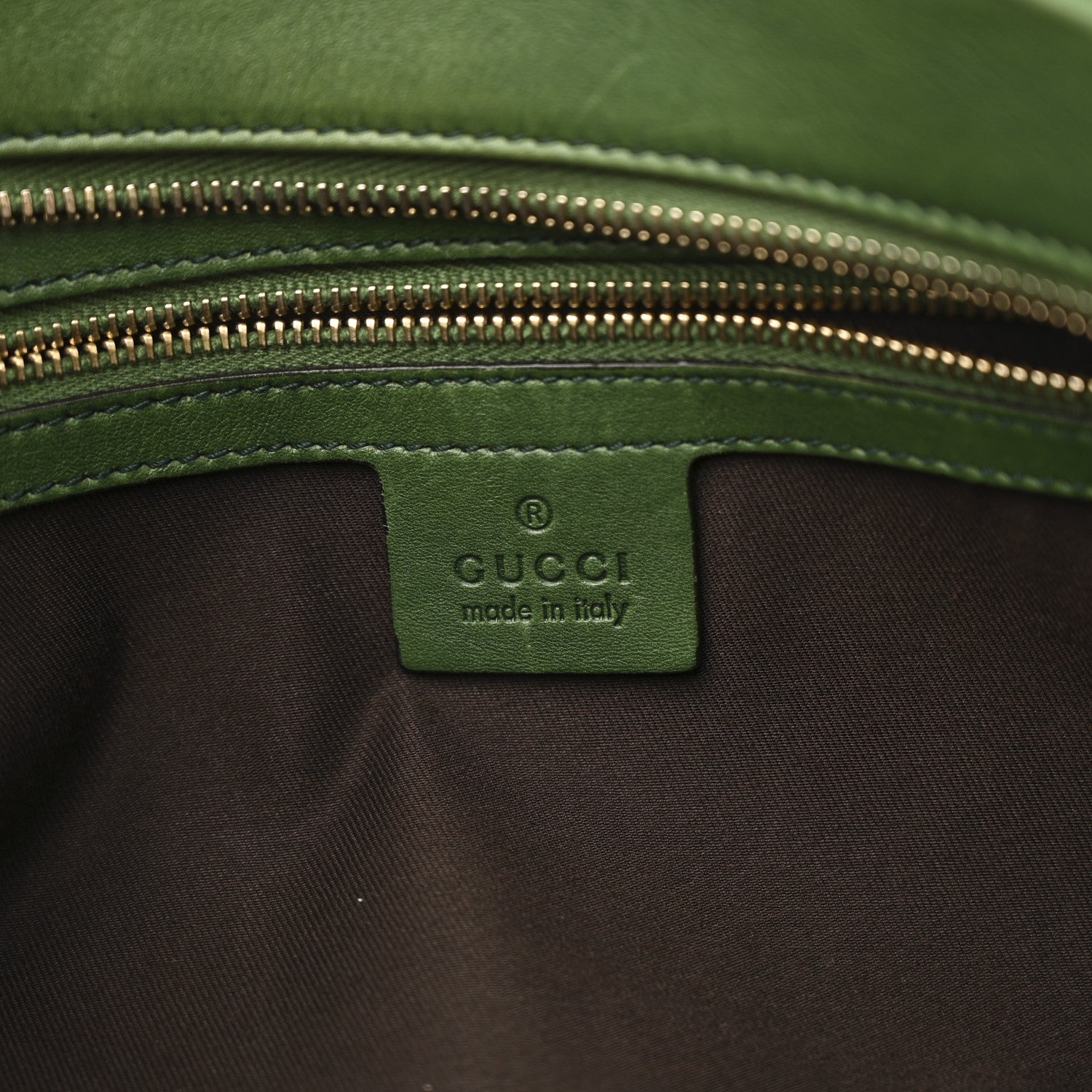 Calfskin Large Horsebit Chain Satchel Green