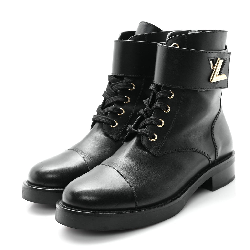 Calfskin Wonderland Flat Ranger Boots 37.5 Black
