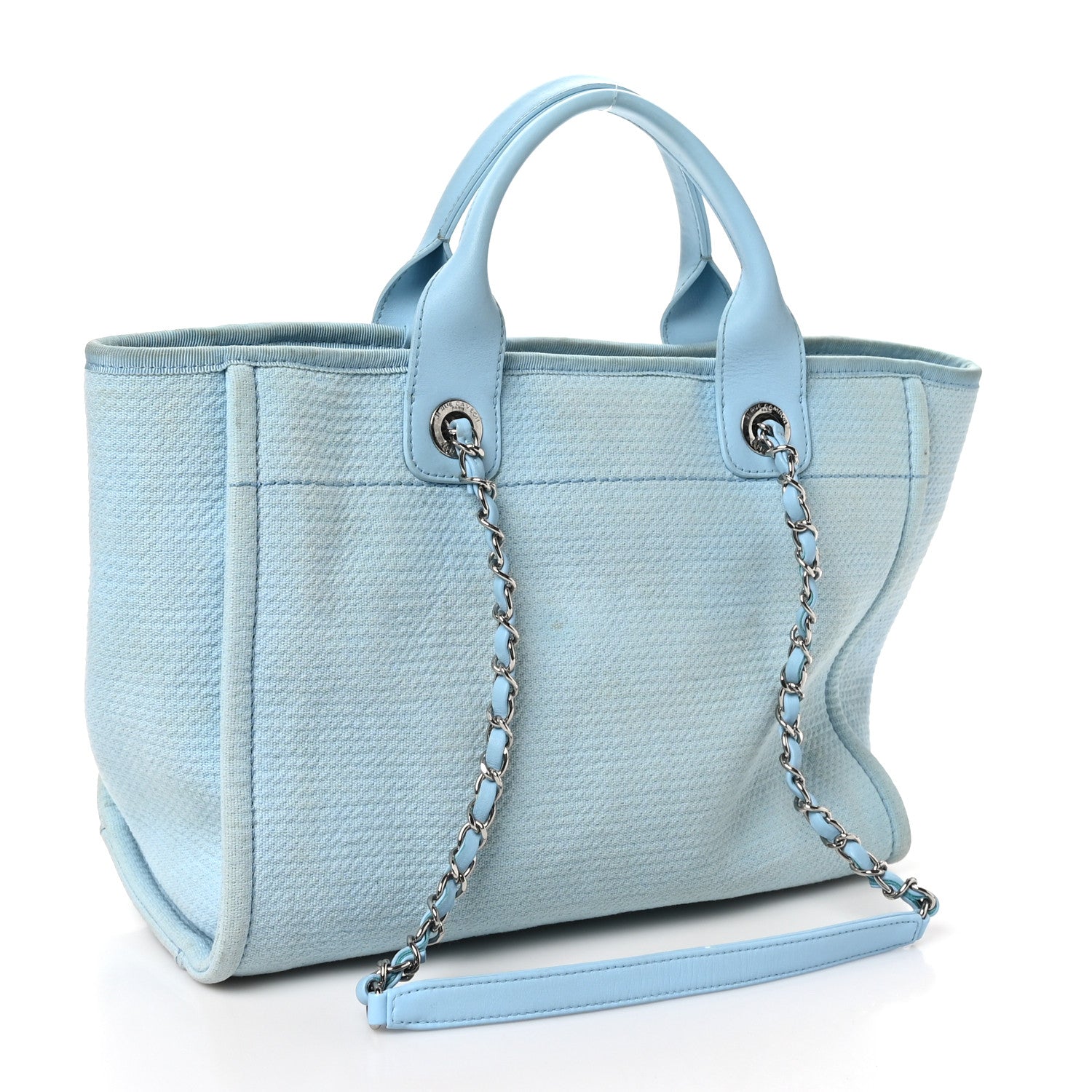 Mixed Fibers Small Deauville Tote Light Blue