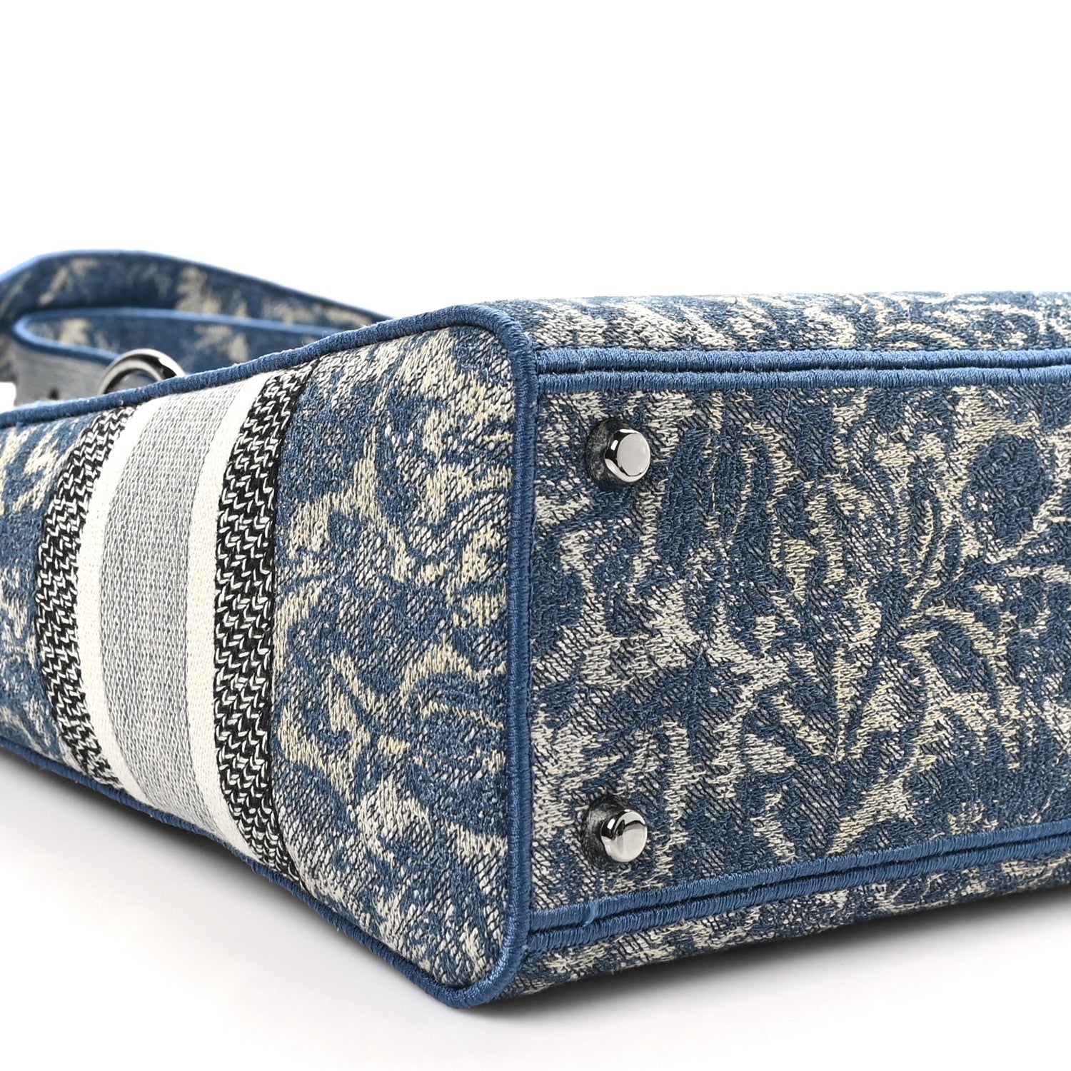 Canvas Embroidered Brocart Medium Lady D-Lite  Blue