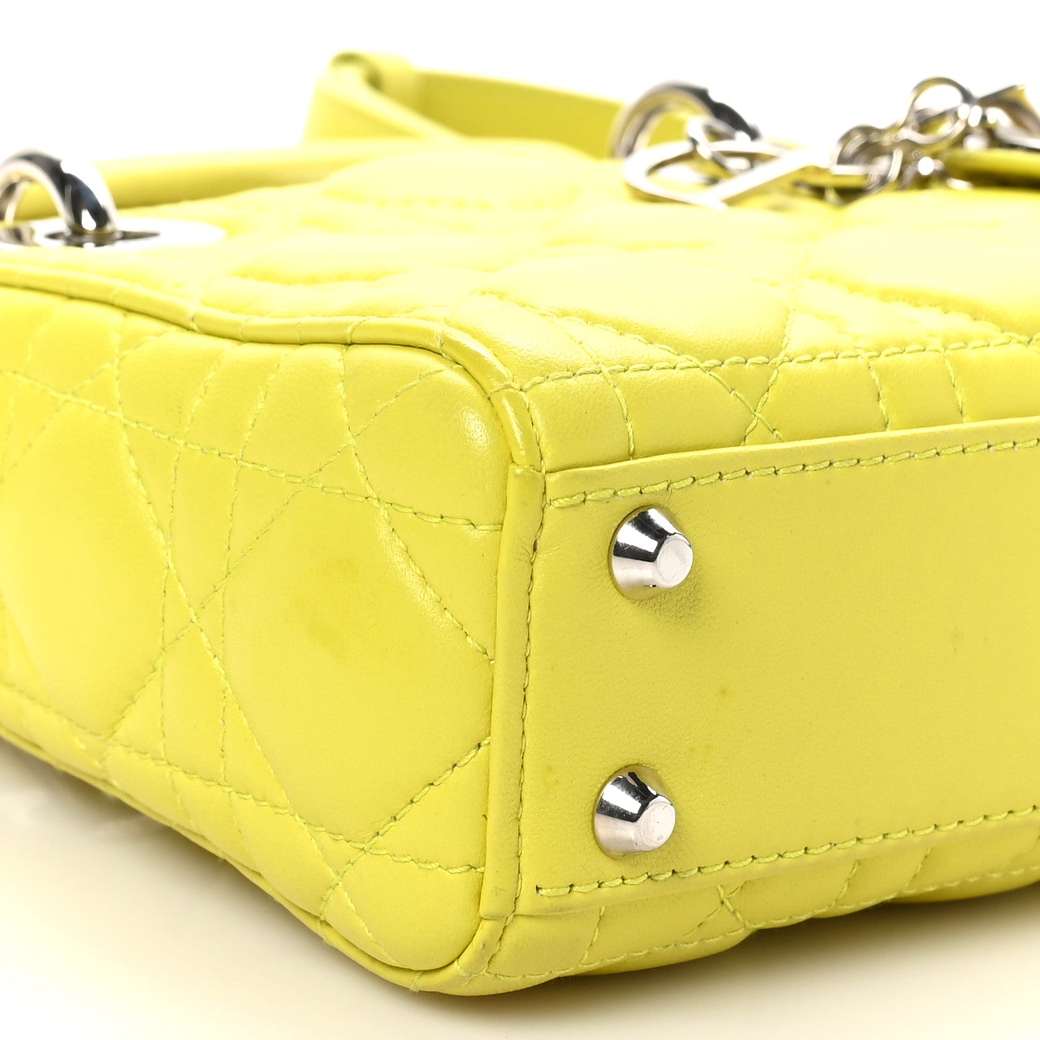 Lambskin Cannage Nano Lady Dior Acid