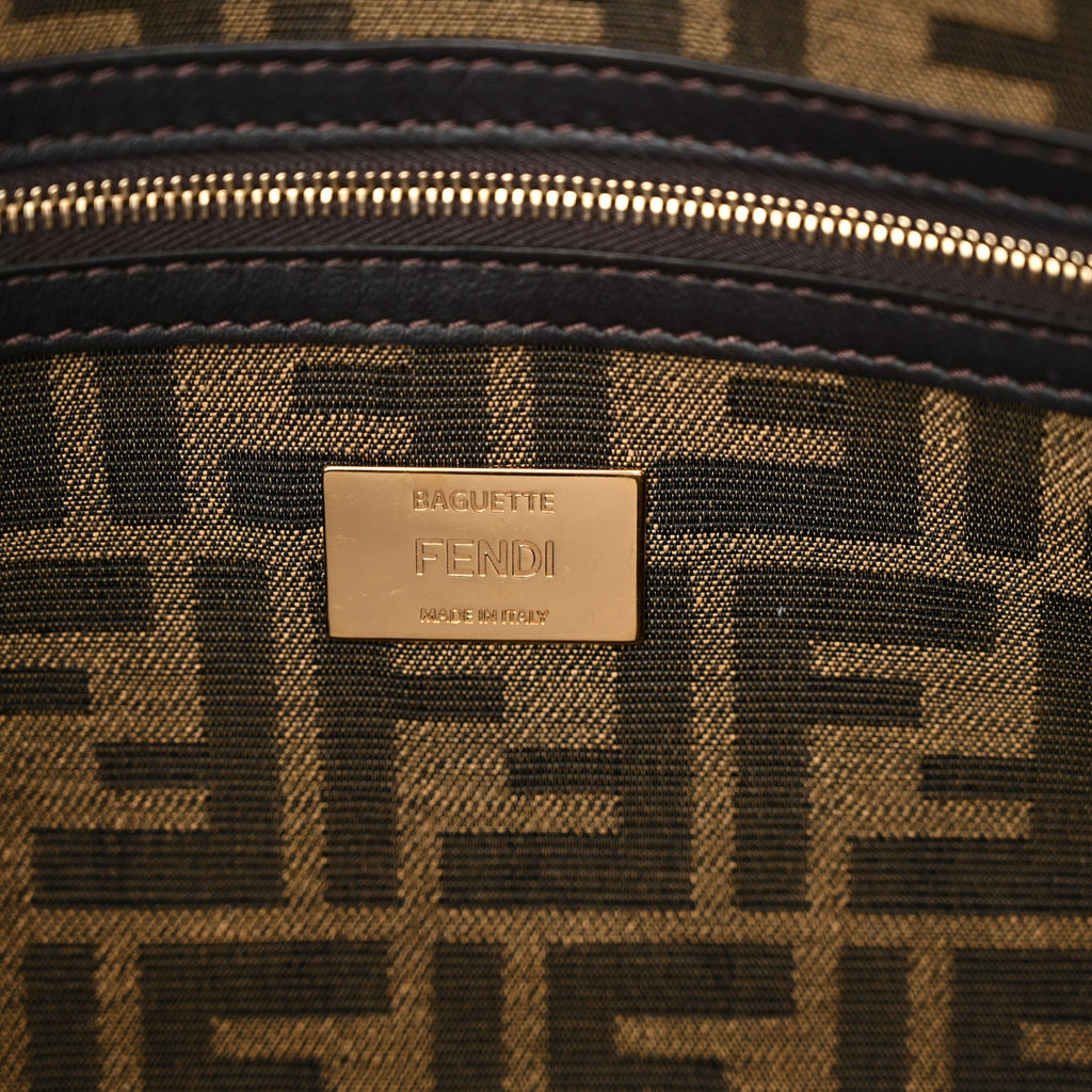 Fabric Jacquard FF 1974 Medium Baguette Tobacco Moro Black