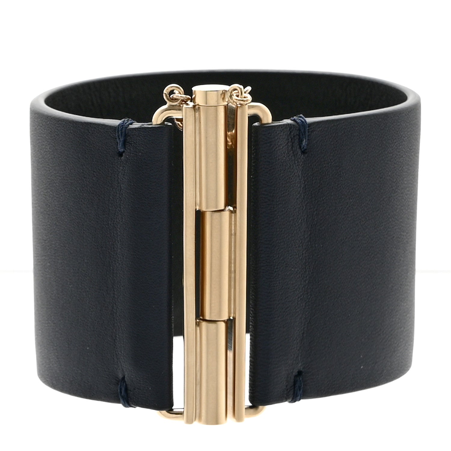 Calfskin CC Wide Cuff S Navy