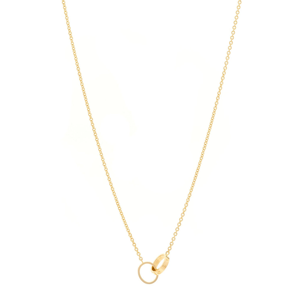 18K Yellow Gold Interlocking LOVE Necklace