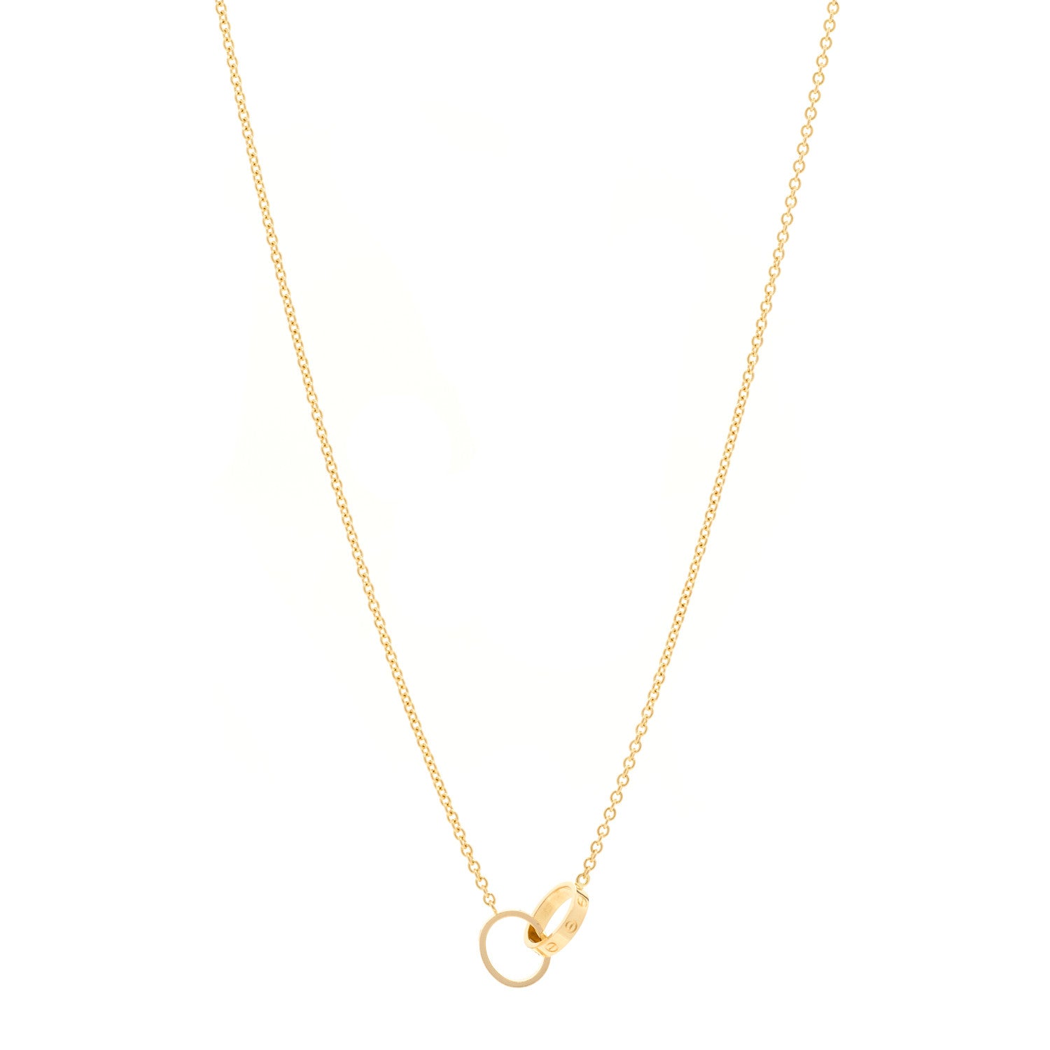 18K Yellow Gold Interlocking LOVE Necklace