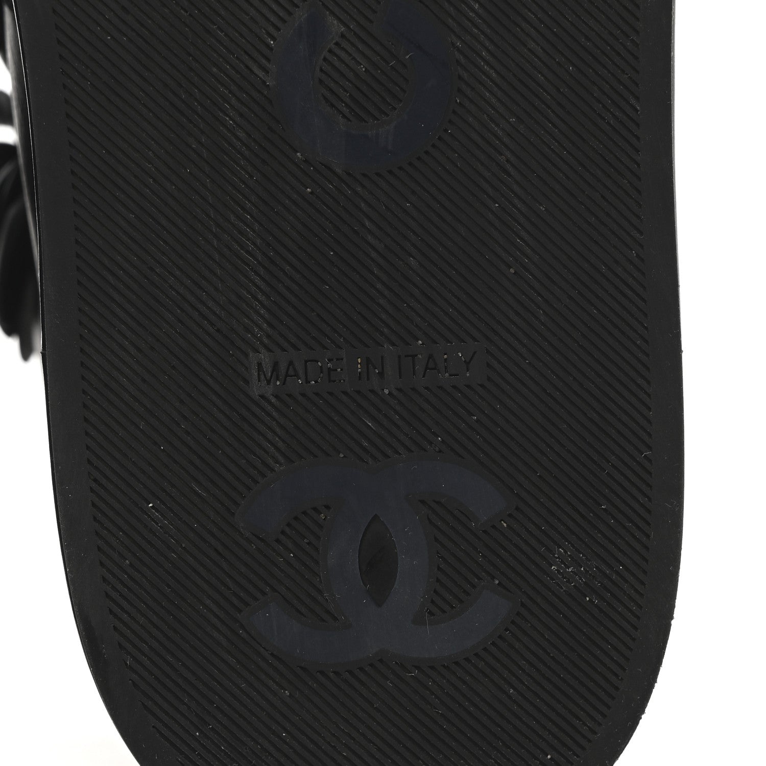 Calfskin Camellia High Top Sneakers 38.5 Navy