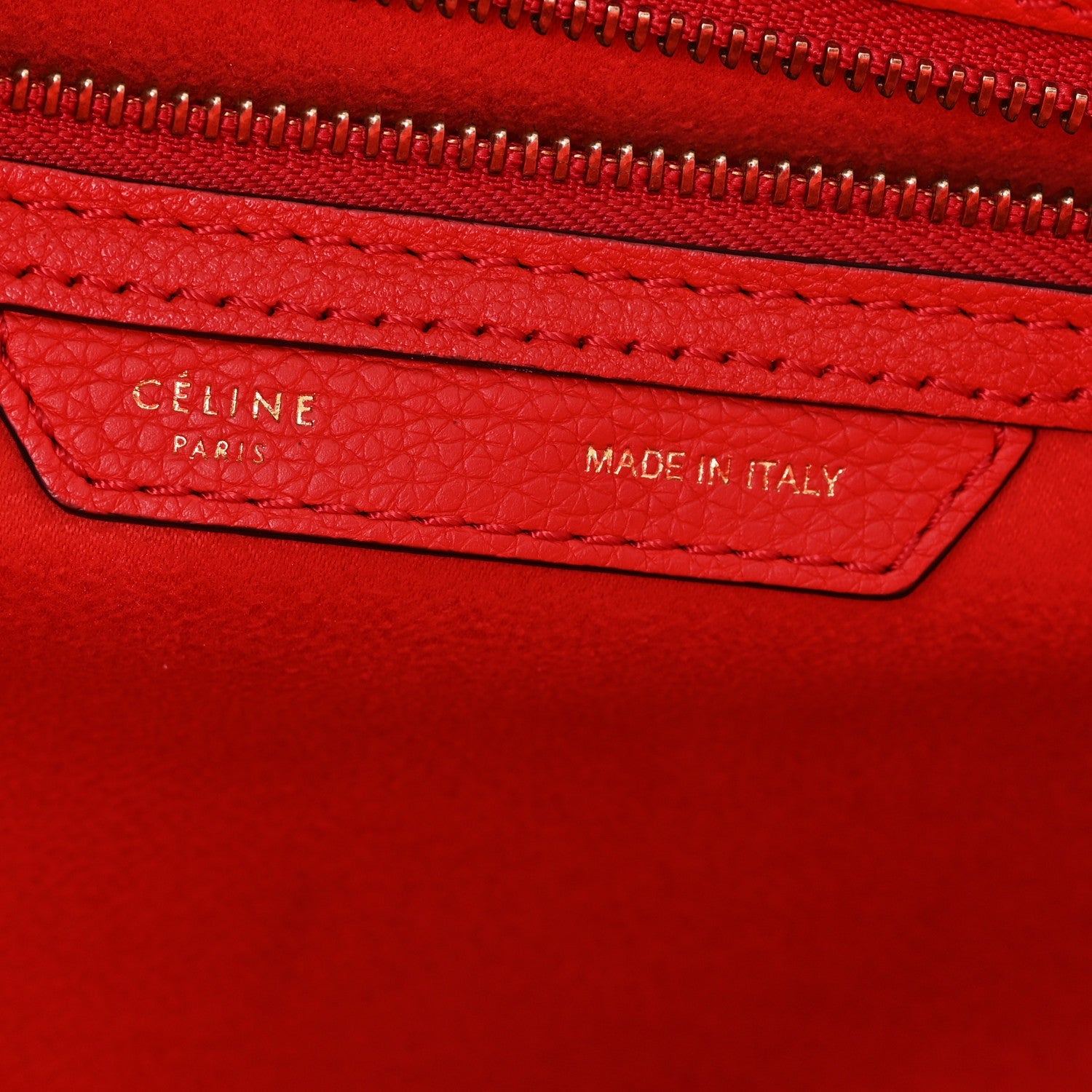 Drummed Calfskin Mini Luggage Coquelicot