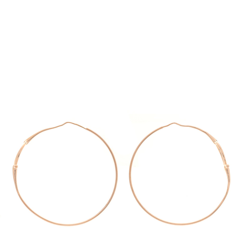 18K Rose Gold Filet D'Or Hoop Earrings