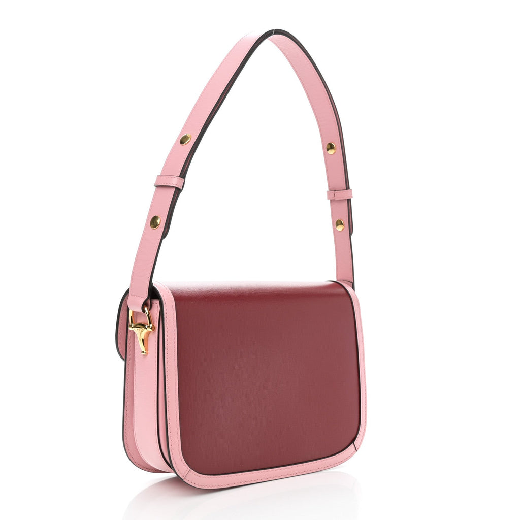 Azalea Calfskin Horsebit 1955 Shoulder Bag New Cherry Red Wild Rose