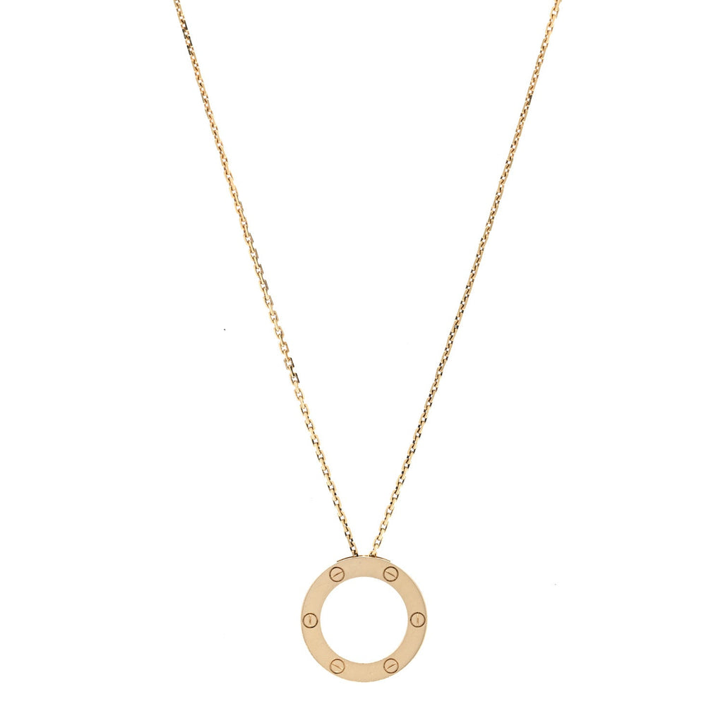 18K Yellow Gold LOVE Pendant Necklace