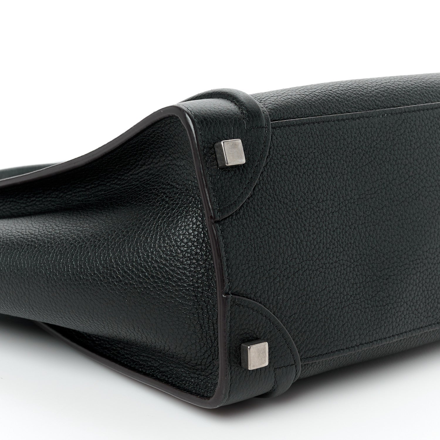 Drummed Calfskin Micro Luggage Black