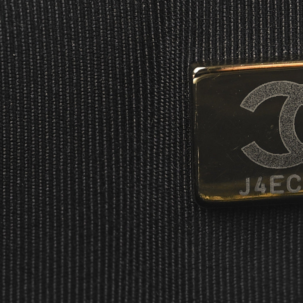 Lambskin Stitched Quilted Flap Black